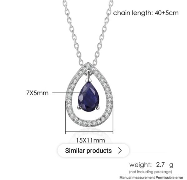 Nilu's Collection Contemporary Cubic Zirconia Pendant with Chain, Neck pieces for Women, Jewellery - Image 6