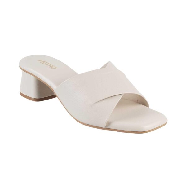 Metro Women's Faux Leather Formal Block Heel Fashion Sandals - Image 3