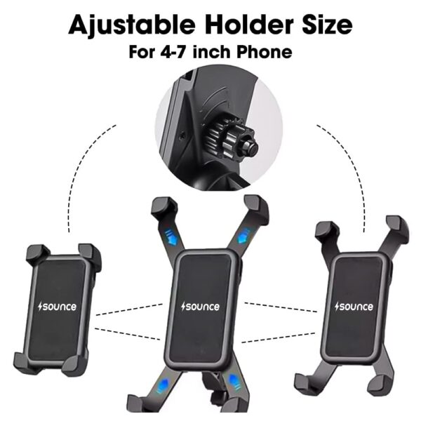Sounce Waterproof New Bike Phone Mount Anti Shake and Stable 360‚° Rotation Bike Bicycles - Image 7