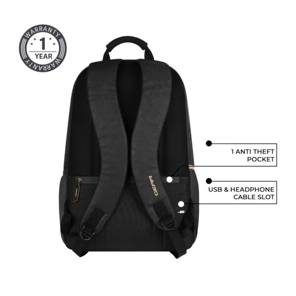 Gear Classic 20L Small Faux Leather Water Resistant Anti Theft 3 Compartment Laptop Backpack/Office - Image 7