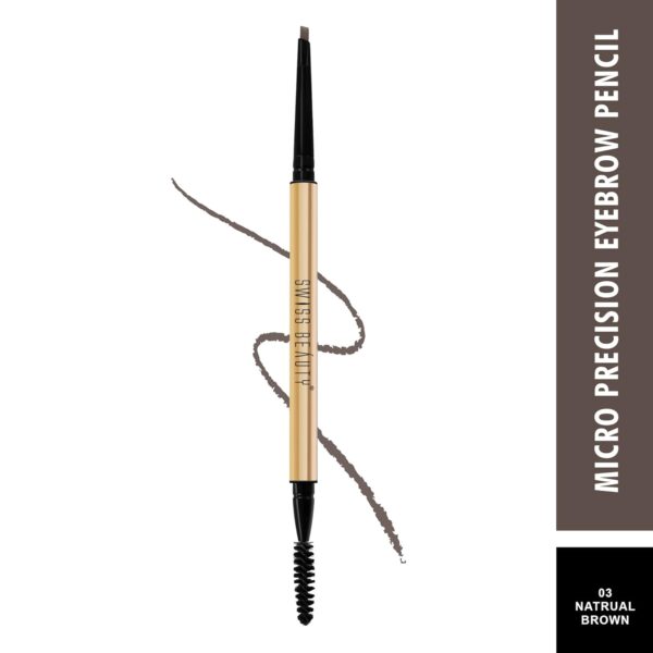 Swiss Beauty Micro Precision Eyebrow Pencil, Highly Pigmented, Long-Lasting and Lightweight Eyebrow - Image 3