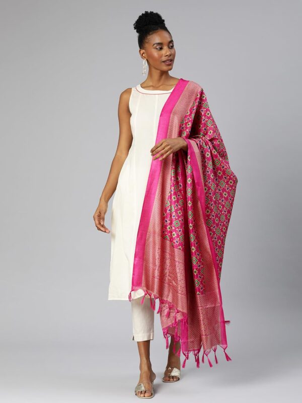 RANI SAAHIBA Women's Art Silk Dupatta - Image 3