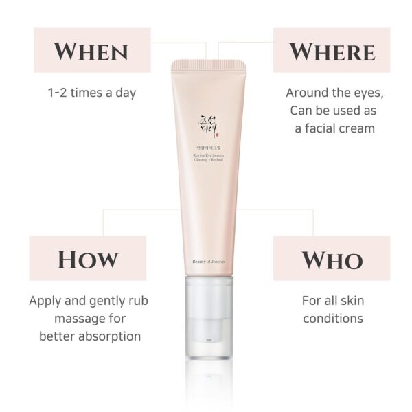 Beauty of Joseon Revive Eye Serum with Ginseng & Retinal (30m) | Anti-Aging, Wrinkle Care, Korean - Image 6