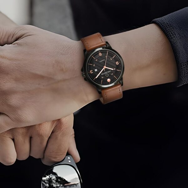 Carlington Analog Watches for Men with Leather Strap - CT 1050 - Image 6