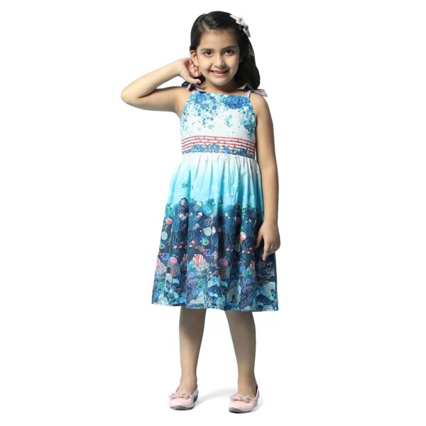 BIBA Girls Fit and Flare Knee-Length Dress - Image 7