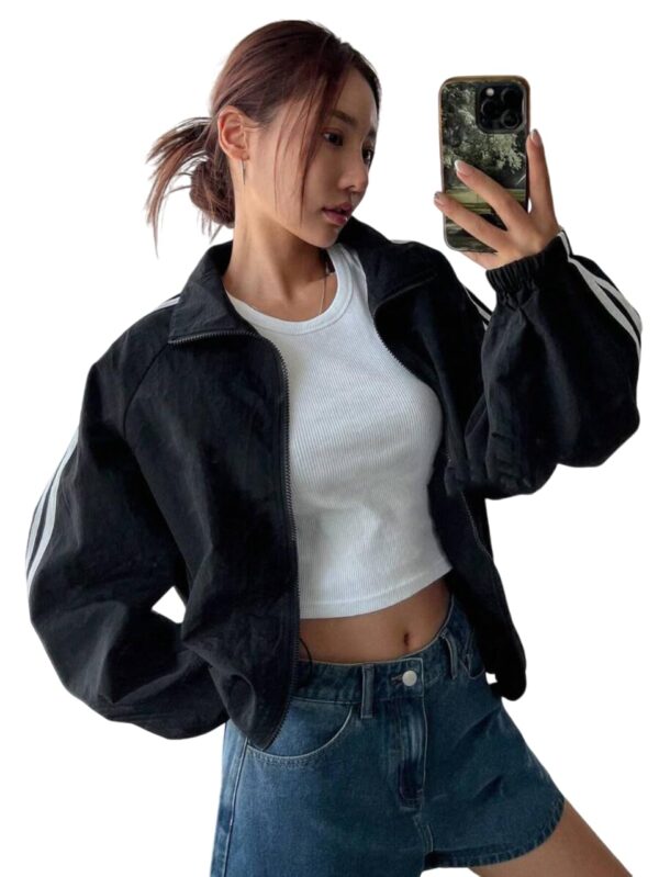 Modern Zip Zipper Jacket,Bomber Jacket,Women Casual Jacket,Jacket18,Zipper Jacket For Women. - Image 2
