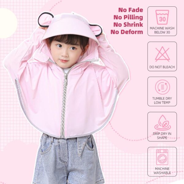 PALAY® Sunscreen Jacket for Girls, UPF 50+ Sun Protection Hoodie Jacket for Girl Kid Long Sleeve - Image 5
