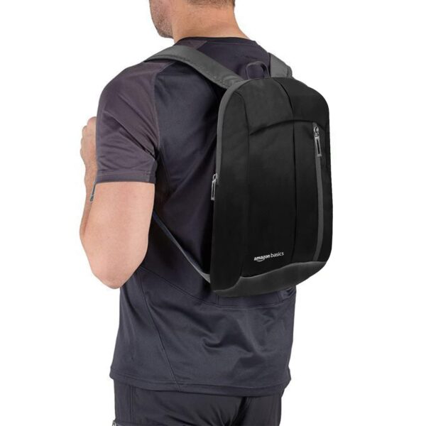 amazon basics - Mini Backpack for Outdoor Use (12 l) (Black) - Image 9