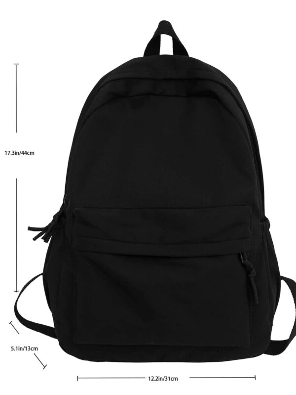 Glowic Unisex-Adult Backpack Collage Women Black Bags for School (WBAG-94) - Image 7