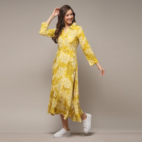 BIBA Women Liva Straight Printed Dress - Image 5