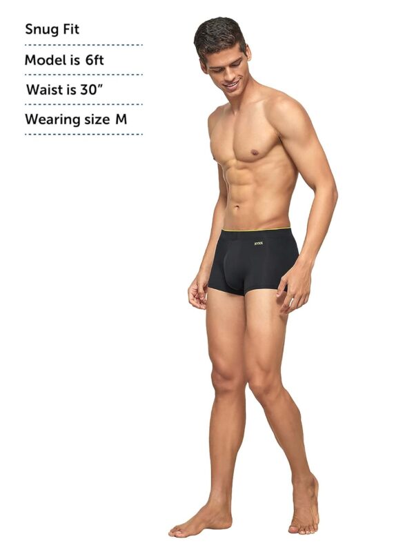 XYXX Men's Uno Micromodal Regular Fit Solid Antimicrobial Trunks with No Marks Waistband (Pack of 2) - Image 8