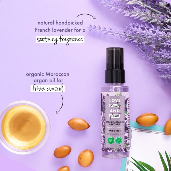 Love Beauty & Planet Argan Oil & Lavender Hair Mask For Frizzy Hair | 50 Ml - Image 4