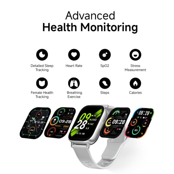Redmi Watch 5 Active BT Calling with 3 mic ENC|2" HD Screen|HyperOS connectivity|Metal body|18 days - Image 4