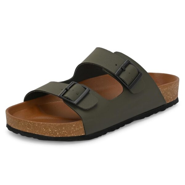 Centrino Men's Cushion Stylish Slippers|Leather slippers/chappal|birkenstock men footwear|Men's - Image 2