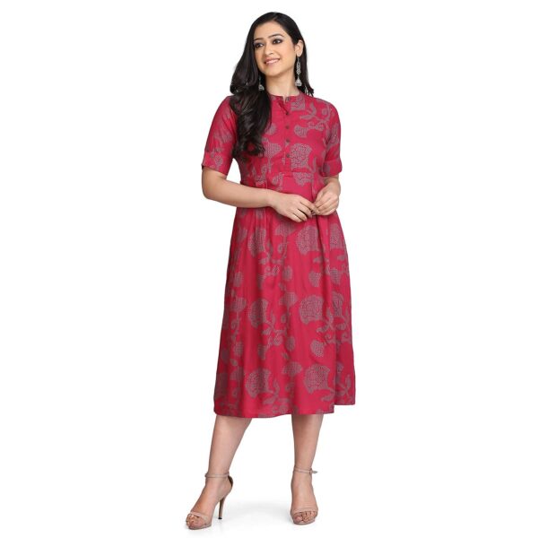 Rangavali Stylish Dress for Women | Western A-Line Maxi Long Gown for Womens | Cotton Dresses for - Image 2