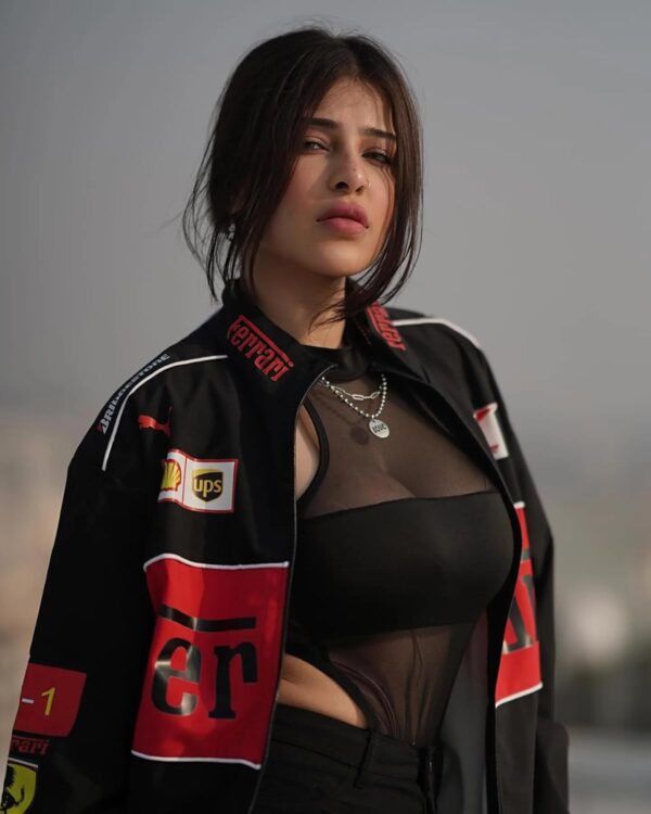 Racing Icon Black F1 Vintage Printed Jacket – Premium Streetwear & Motorsport Fashion women - Image 4