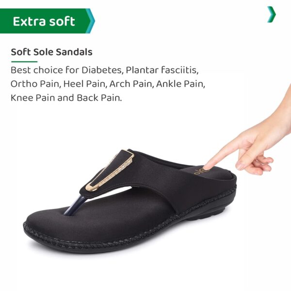 ORTHO JOY Fancy doctor slippers | Stylish chappal for women | Comfortable flat sandals for women - Image 6