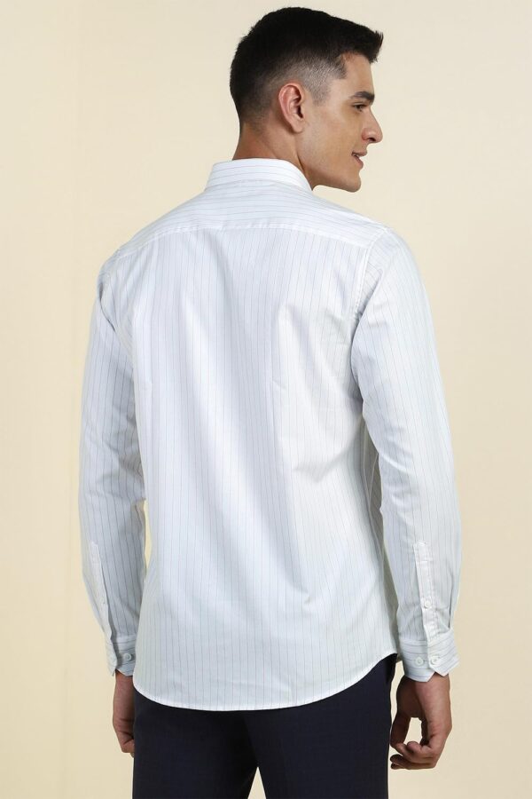 Allen Solly Men's Cotton Classic Fit Stripe Formal Shirt - Image 4
