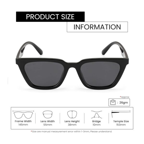 ROYAL SON Square Cat Eye Men Women Fashion Sunglasses Polarized UVA/UVB Protection - Image 4