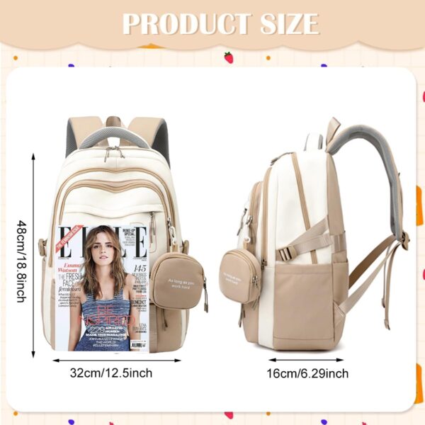 PALAY Casual Backpackk With Cute Accessory 18.1 Inch Bookbags With Pendant Laptop Bag Casual - Image 3