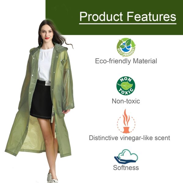 HACER EVA Waterproof Unisex Rain Coat Hooded Full Sleeves Outdoor Men, Women, Boys & Girls Rainwear - Image 3