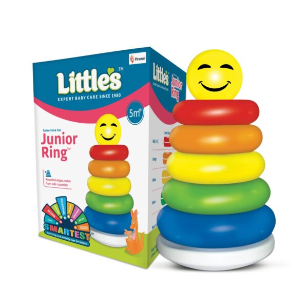 Little's Junior Ring Educational Blocks | Stacking Toys For Kids | 6 Rings Multi-Colour Kids Toys | - Image 2