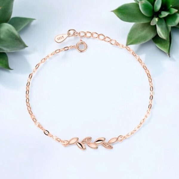 Nilu's Collection Copper Sterling Silver Plated Charm Bracelet for Women & Girls - Image 7