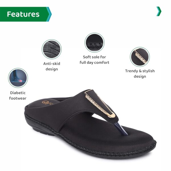 ORTHO JOY Fancy doctor slippers | Stylish chappal for women | Comfortable flat sandals for women - Image 4