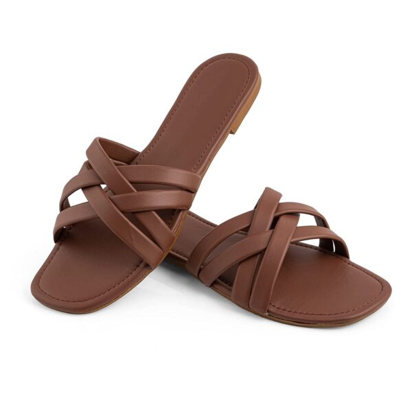 Nowry Women Stylish Flats Fashion Sandal For Party & Wedding/Casual Flat Sandals For Women's & Girls - Image 3