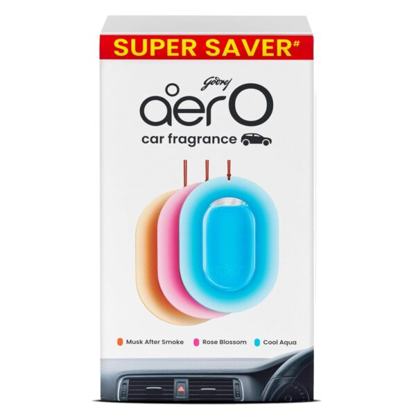 Godrej aer O – Hanging Car Air Freshener – Assorted Pack of 3 (22.5g) | Gel Lasts up to 30 days | - Image 2