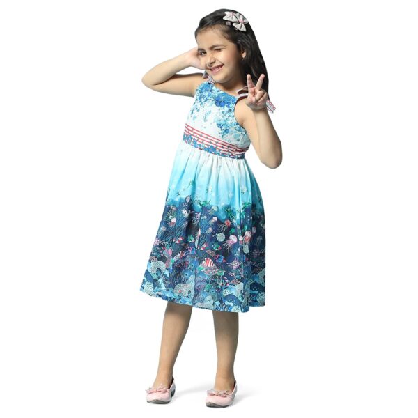 BIBA Girls Fit and Flare Knee-Length Dress - Image 4