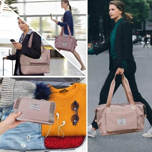 Wazdorf 41 Liter Expandable Travel Bags for Women, Duffle Bags for Women Luggage, Foldable Vanity - Image 7