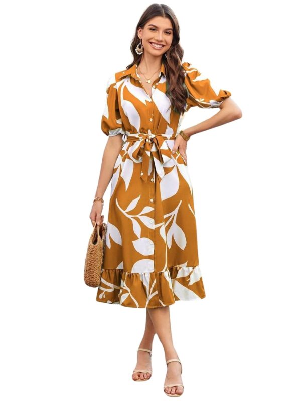 GRECIILOOKS Rayon Fit and Flare Below The Knee One Piece Maxi Bodycon Dresses Midi Dress for Women - Image 2