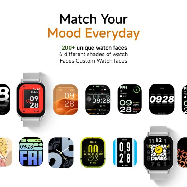Redmi Watch 5 Active BT Calling with 3 mic ENC|2" HD Screen|HyperOS connectivity|Metal body|18 days - Image 9