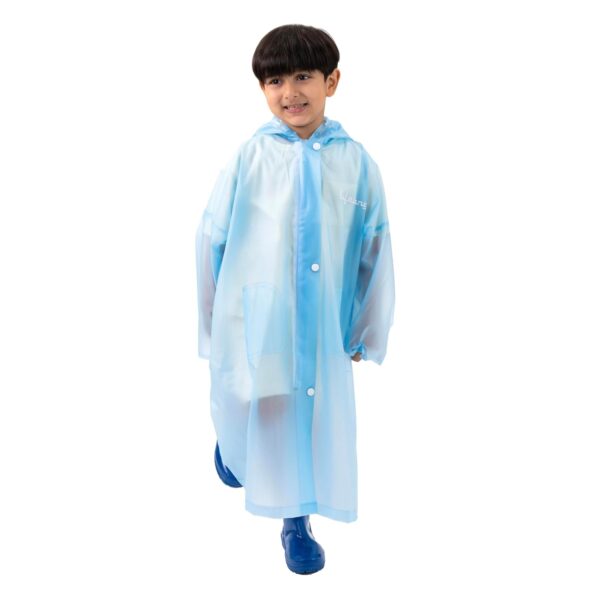 Lifelong Drench Dew Kids Raincoat for Boys & Girls (8-9 Years) | Waterproof Single-Layer PVC Long - Image 3