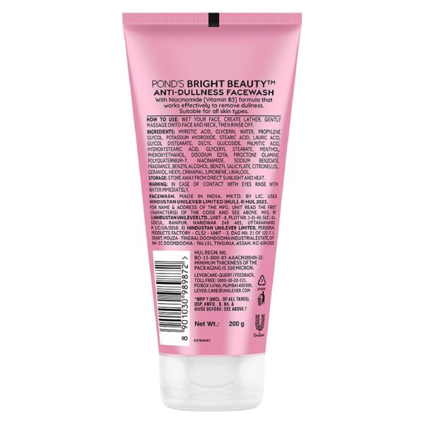POND's Bright Beauty Anti-Dullness & Brightening Facewash With Niacinamide | For Glass-Skin Like - Image 3