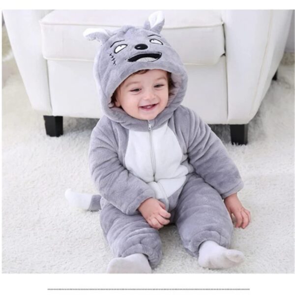 BRANDONN Unisex Baby Flannel Jumpsuit Panda Style Cosplay Clothes Bunting Outfits Snowsuit Hooded - Image 4
