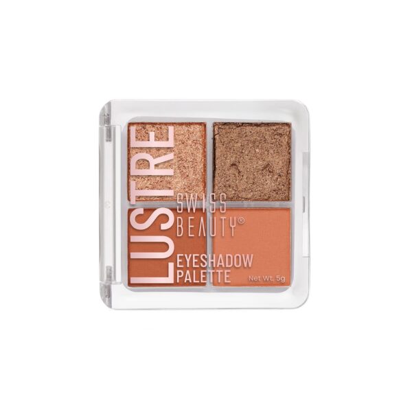 Swiss Beauty Lustre Eyeshadow Palette | 4 Highly Pigmented Shades in Matte & Shine |Long-Lasting | - Image 2