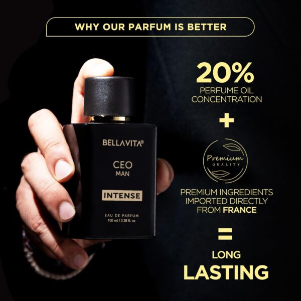 Bella Vita Luxury CEO Men Intense Long Lasting Perfume for Man | EDP 100ml | Bergamot, Lavender & - Image 5