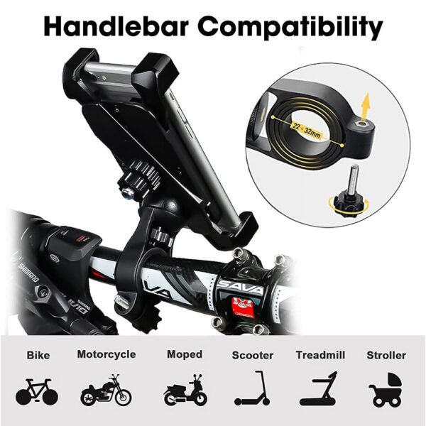 Sounce Waterproof New Bike Phone Mount Anti Shake and Stable 360‚° Rotation Bike Bicycles - Image 6