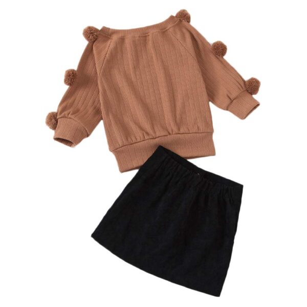 Hopscotch Girl's Cotton Solid Skirt set - Image 3