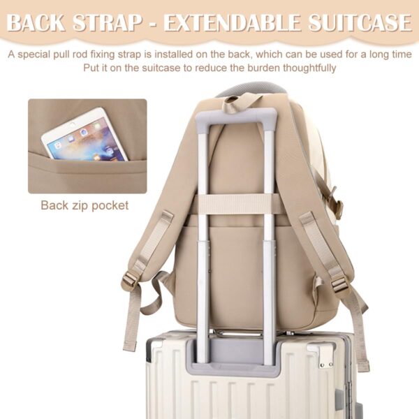 PALAY Casual Backpackk With Cute Accessory 18.1 Inch Bookbags With Pendant Laptop Bag Casual - Image 6