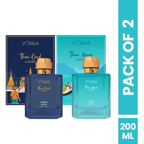 VOKKA Thai Oud & Thai Aqua 200 ml | Pack of 2 x 100ml Unique Unisex Luxury Long Lasting Woody - Image 3