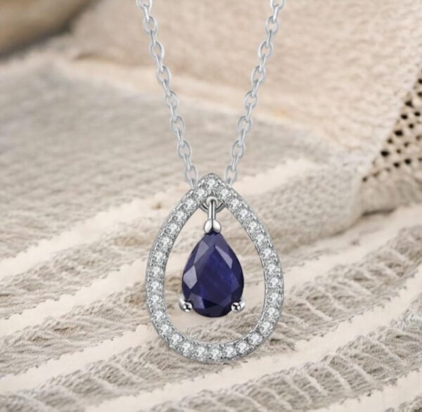Nilu's Collection Contemporary Cubic Zirconia Pendant with Chain, Neck pieces for Women, Jewellery - Image 4