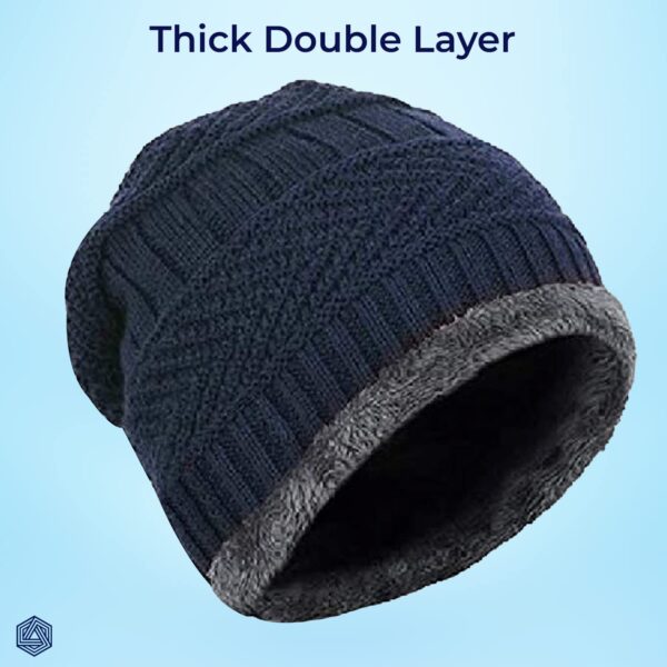 Boldfit Winter Cap for Men–Woolen Beanie, Neck Warmer, Muffler, and Thermal Gloves for Men & Women – - Image 9