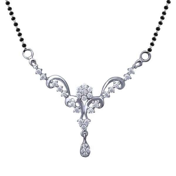 Clara 925 Sterling Silver Mangalsutra Tanmaniya Pendant with Chain | Gift for Women and Girls - Image 2