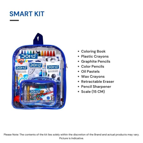 Doms Smart Kit | Comes With Transparent Zipper Bag | Perfect Value Pack | Kit For School Essentials - Image 3