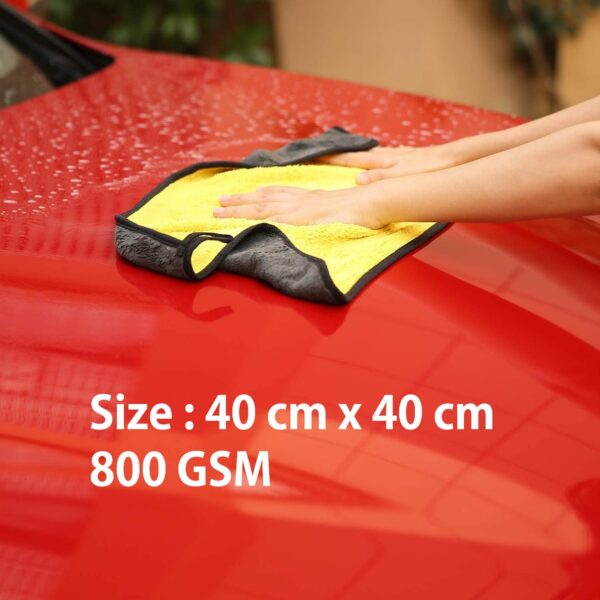 HSR Car Accessices Cleaning 800 GSM Microfiber Towel for Car Cleaning and Detailing - Dual Sided, - Image 5