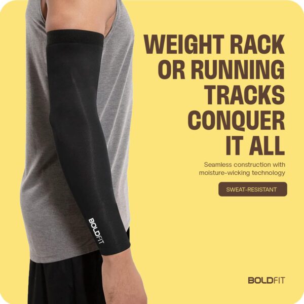 Boldfit Arm Sleeves for Men & Women UV & Sun Protection Hand Cover Sleeves for Boys & Girls for - Image 7