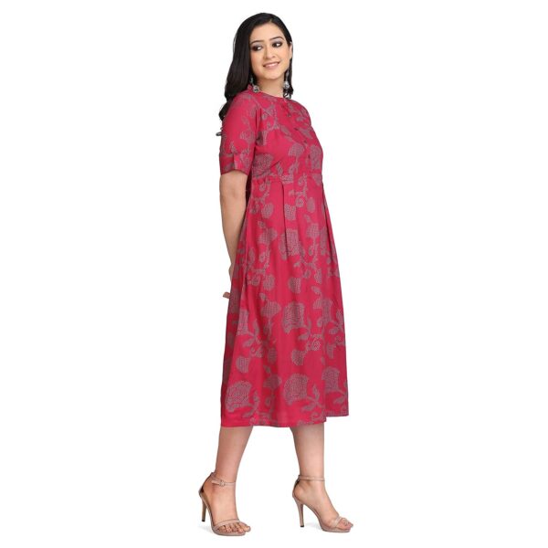 Rangavali Stylish Dress for Women | Western A-Line Maxi Long Gown for Womens | Cotton Dresses for - Image 3